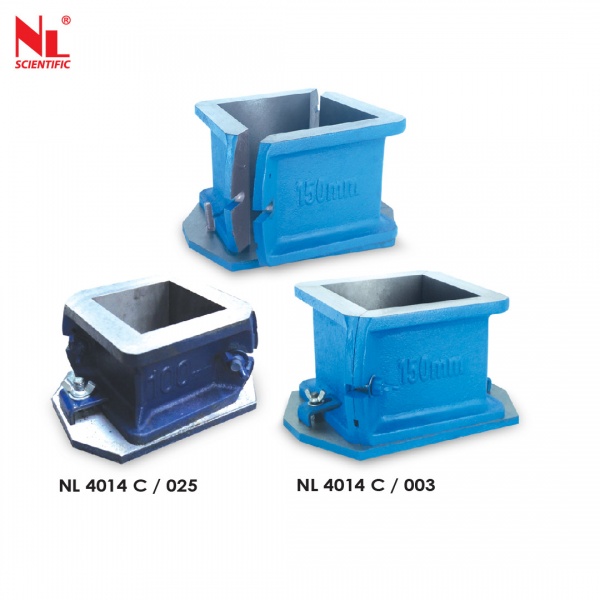 cast iron cube mould l shape 100mm